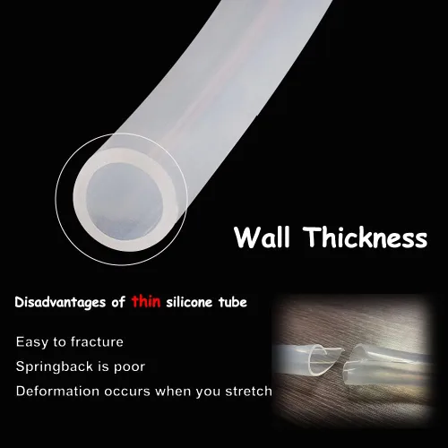 Miniatura 5 de Feelers - Tubo de silicona de alta resistencia de 2 mm ID x 4 mm OD de grado alimenticio de alta temperatura, tubo de silicona puro de alta