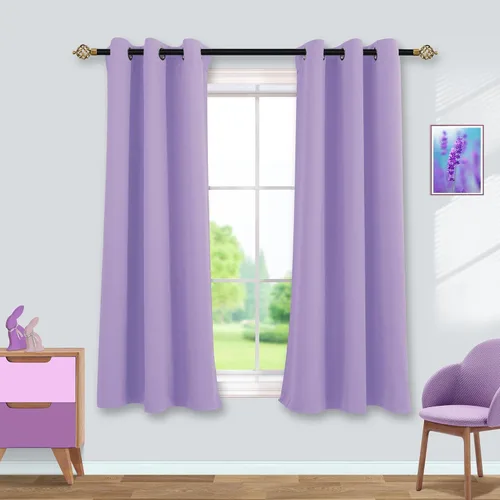 Miniatura 126 de Mrs.Naturall Cortinas Azul Real para Dormitorio, Cortinas Opacas Cortas Medianas Azul Cobalto para Cocina Decoración de Habitación de Adolescentes