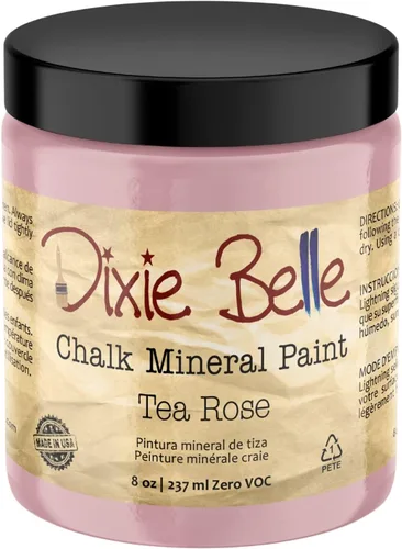 Miniatura 168 de Dixie Belle Paint Company - Pintura con acabado de tiza para muebles, color negro (Caviar), 1 galón, 128 fl oz, pintura mineral color rosa intenso