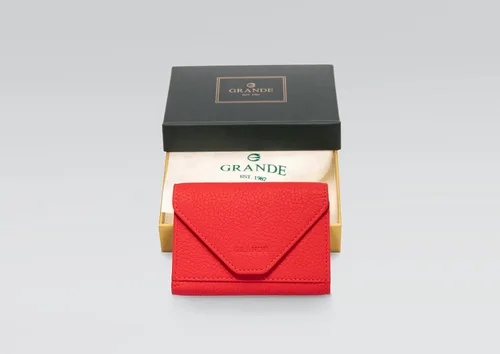 Miniatura 77 de grande Estuches para tarjetas 3639, Naranja, Tarjetero de cuero con cierre magnético, cartera pequeña de acordeón para mujer