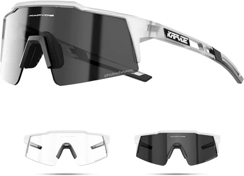 Miniatura 16 de KAPVOE Gafas de ciclismo fotocromáticas MTB Gafas de sol transparentes para bicicleta de montaña, gafas de transición, deportes de béisbol y correr