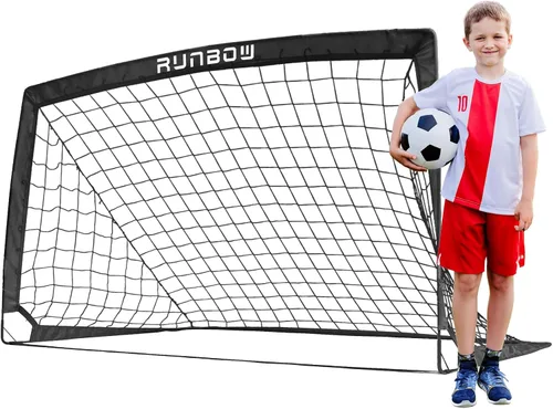 Portería de fútbol para patio trasero, red de fútbol plegable portátil de 5 x 3 pies con bolsa de transporte para niños y adultos para uso en