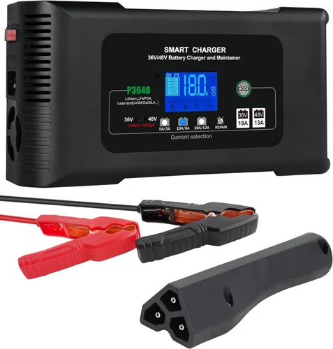 48v EZ-GO RXV TXT Cargador de batería para carrito de golf, cargador de batería inteligente AGM de plomo Lifepo4 de litio de 48V, cargador de goteo