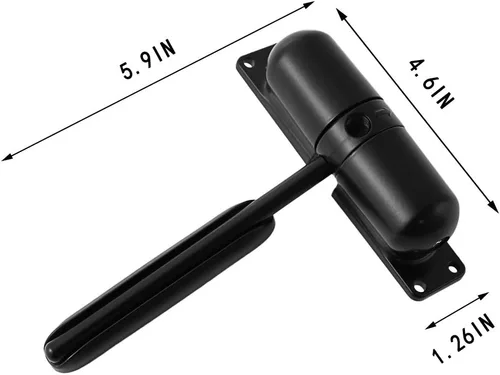 Miniatura 5 de Cierrapuertas automático de seguridad con muelle de seguridad, fácil de instalar para convertir puertas con bisagras en cierre automático