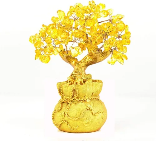 Miniatura 13 de Árbol de dinero de Feng Shui para oficina, mesa de hogar, decoración de Feng Shui, árbol de dinero de cristal para riqueza y buena suerte
