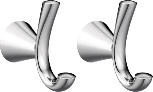 Moen YB2303CH Glyde - Gancho para bata, 1 unidad (paquete de 2), cromado