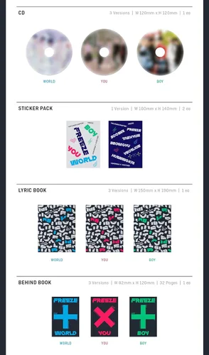 Miniatura 2 de TXT - The Chaos Chapter: Freeze [World ver.] (El segundo álbum) [Pre-Order] CD+Photobook+Póster plegado+Otros con seguimiento, pegatinas decorativas