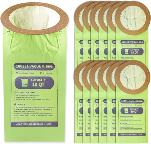 Gudotra Paquete de 15 bolsas de vacío de microfiltro 100331 compatibles con Pro Team LineVacer Coachvac Super CoachVac y MegaVac Mochilas