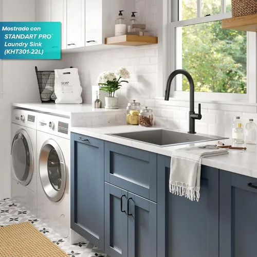 Miniatura 9 de Kraus KPF-2820MB OLETTO SOLA MANEJO DE COCINA DE COCINA DOWN DOWING, 17 PULGADA, NEGRO MATE