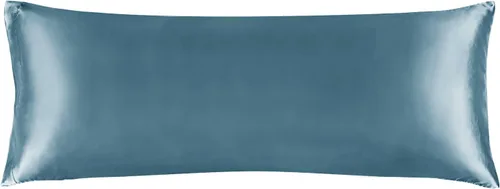 Miniatura 110 de Bedelite Funda de almohada de satén para el cuerpo, súper suave y refrescante, para el cabello y la piel, transpirable, sedosa y larga, 20 x 54 Rosa