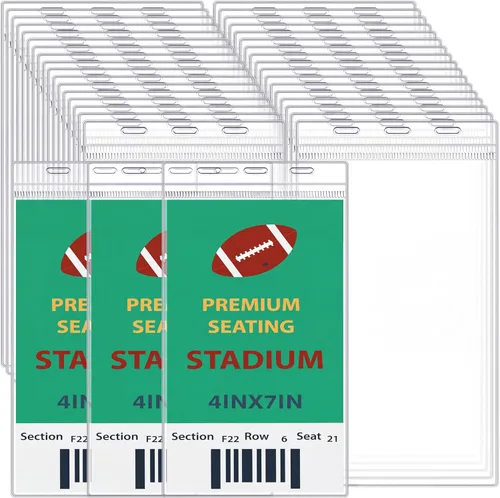 Miniatura 9 de Patelai 50 fundas protectoras de plástico de 4 x 7 pulgadas, fundas protectoras de vinilo transparente para tarjetas de credencial, fundas