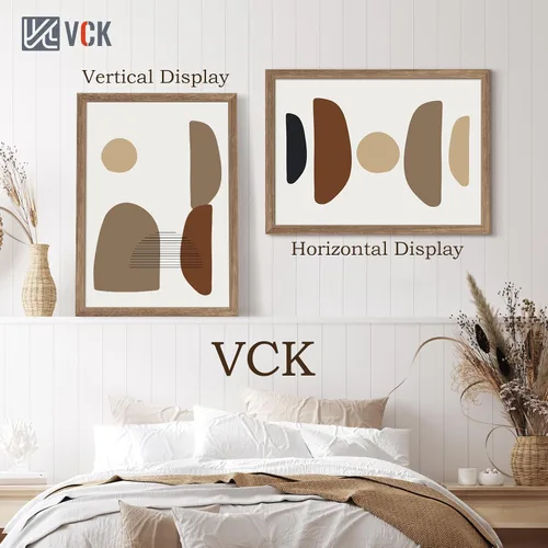 Miniatura 15 de VCK Marcos para póster de madera maciza de 22.375 x 34 pulgadas, marco de fotos A1 negro con montaje en pared, paquete de 3