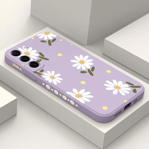 Miniatura 30 de LEECG para Samsung Galaxy S22 Plus, funda de silicona suave con diseños de flores de moda, protector contra caídas y antihuellas para Samsung S22