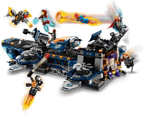 Miniatura 4 de LEGO Marvel Avengers Helicarrier 76153 - Divertido juguete de construcción de ladrillos con minifiguras de acción de los Vengadores de Marvel, gran