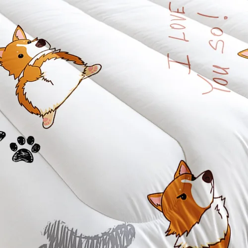 Miniatura 4 de Suncloris Lindo edredón de varios perros para niños, juego de ropa de cama Kawaii de dibujos animados para niños y niñas, juego de edredón temático