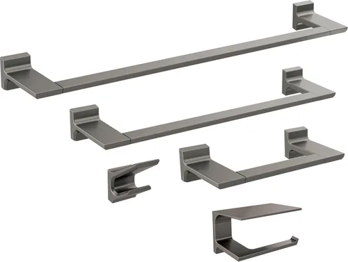Miniatura 2 de DELTA FAUCET 79908-KS - Toallero de mano pivotal montado en la pared de 8 pulgadas en acero inoxidable negro
