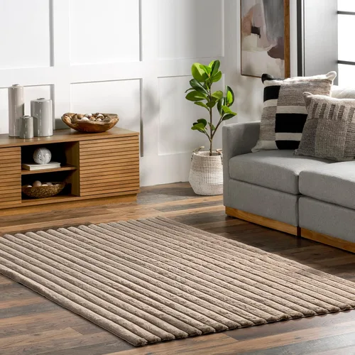 nuLOOM SuperiorWash Collection Kai Taupe, 3 pies 9 pulgadas x 6 pies, esponjosa y acogedora, de alto tráfico, resistente a las manchas, fácil de