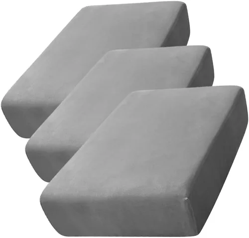 Miniatura 61 de CONRUSER Funda de cojín elástica de terciopelo suave, funda de cojín de felpa de terciopelo suave, funda de sofá, protector de muebles con parte