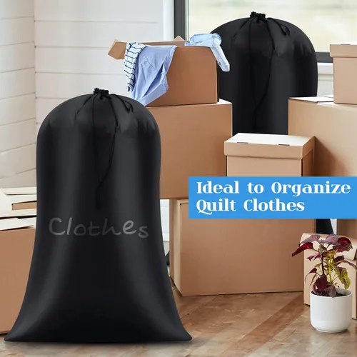 Miniatura 6 de Nuanchu 3 bolsas de lavandería extragrandes de 40 x 60 pulgadas, bolsa gigante de almacenamiento reutilizable multiusos para equipaje a prueba