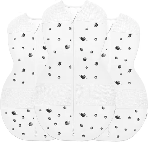 Miniatura 7 de Happiest Baby Sleepea - Manta de 5 segundos, 100 % algodón orgánico, diseñada por médicos que promueve el desarrollo saludable de la cadera, paquete