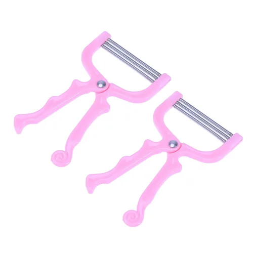 Depilación facial para mujeres, diseño manual portátil; depiladora de cuerpo completo, sin dolor; 2 unidades de removedor rosa para cara, cuello y
