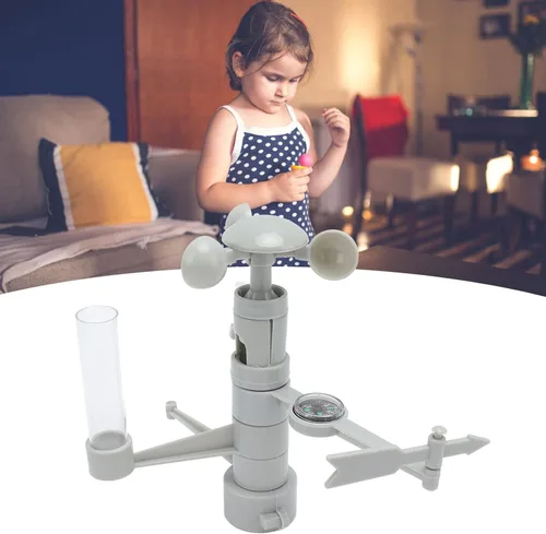 Miniatura 2 de Estación meteorológica para niños Juego de juguetes DIY estación meteorológica de plástico juguete para mejorar la capacidad del hogar