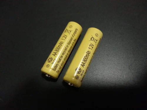 10 piezas conjunto AA NiCd Ni-Cd 800mAh 1.2V batería recargable para luces solares