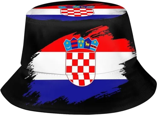 Miniatura 6 de Sombrero de pescador croata con bandera de Croacia, gorra de pescador croata para exteriores para mujeres y hombres Bandera de Croacia-g006