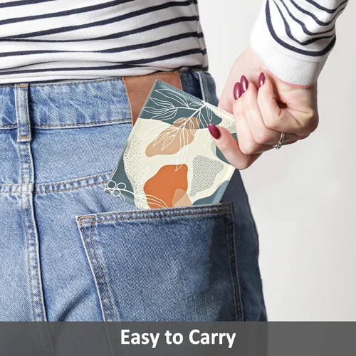 Miniatura 7 de Nipichsha Cartera para mujer, billetera pequeña y delgada con bloqueo RFID para tarjetas de crédito, cartera de cuero compacta de dos pliegues