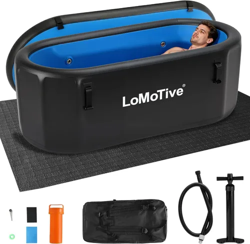 Tina de Sumersión en Frío para Baño de Hielo de 67" 225 Galones - Tina de Baño Inflable Portátil para Atletas Tina de Hielo con Bomba Cubierta