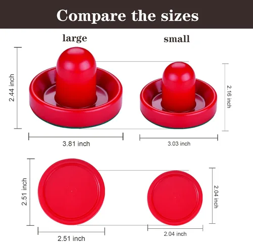 Miniatura 4 de Air Hockey Pucks and Paddles,Air Hockey Strikers Pushers Air Hockey Table Replacement Accessories Verde