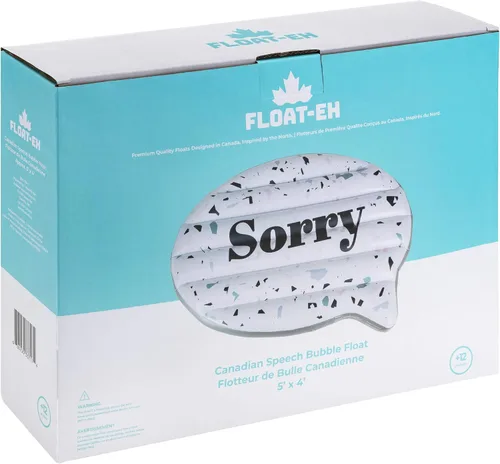 Miniatura 7 de FLOAT-EH Flotador de piscina de burbujas canadiense para adultos, flotador de doble cara, con "Eh?" y "Sorry", flotadores inspirados en el norte
