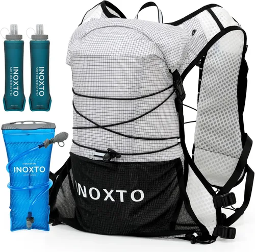 Miniatura 9 de IX INOXTO Running Vest Hydration Backpack, Lightweight Running Backpack Hydration Pack with 1.6L Water Bladder Daypack for Trail Running Hiking
