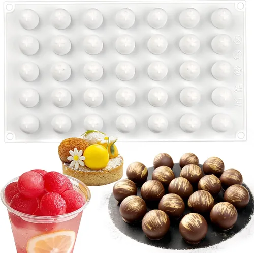 Moldes de chocolate pequeños, moldes de silicona de 35 cavidades para dulces, molde de chocolate para decoración de pasteles, bandeja de cubitos de
