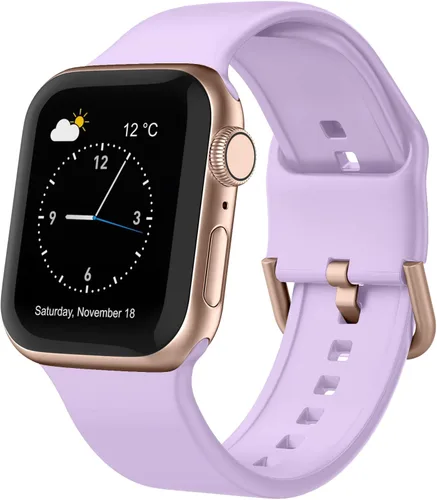 Miniatura 18 de Correa deportiva para Apple Watch, 49, 46, 45, 44, 42, 41, 40 y 38 mm, correa de silicona suave, cierre clásico, reemplazo para iWatch Series 11