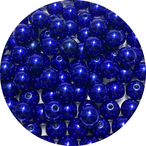 Miniatura 30 de 400 piezas de cuentas de perlas de 8 mm Cuentas de perlas negras redondas con agujeros para manualidades de costura, decoración, pulseras, collares