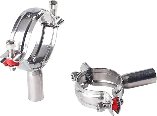 Miniatura 4 de Abrazadera de soporte de tubería de acero inoxidable, 2 piezas de soporte de tubo de anillo de suspensión, ajuste de abrazadera de tubo