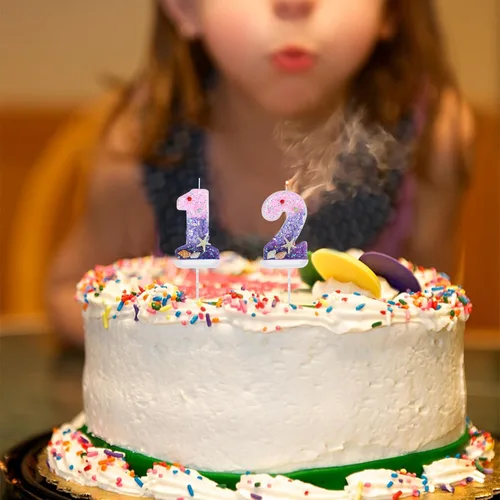 Miniatura 3 de Velas de cumpleaños, velas número 1, decoración de pastel de cumpleaños con temática de sirena, velas de feliz primer cumpleaños para pasteles