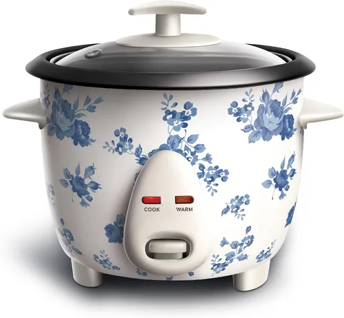 Miniatura 9 de COOK WITH COLOR Arrocera de 6 tazas de 300 W, cocción sin esfuerzo y perfectamente, cocina 3 tazas de arroz crudo para 6 tazas de arroz cocido, azul
