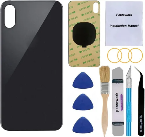 Miniatura 27 de Reemplazo de cristal trasero OEM para iPhone Xs de 5.8 pulgadas con kit de herramientas de reparación y adhesivo preinstalado (Oro)