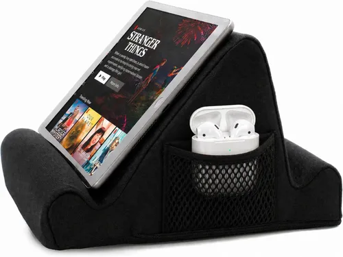 Brookstone - Soporte para tableta de mesa de regazo con espuma viscoelástica, sostiene teléfonos, iPads, lectores de libros electrónicos, 2 ángulos