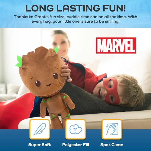 Miniatura 3 de Guardians of the Galaxy Groot - Almohada de microfibra de poliéster súper suave, 14 pulgadas (producto oficial de Marvel)