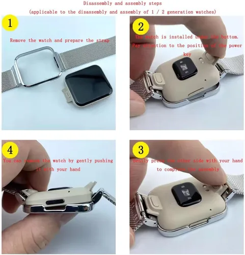 Miniatura 5 de Compatible con Redmi Watch 3 bandas, correa de repuesto de metal de acero inoxidable para Xiaomi Redmi Watch 3 Smart Watch Plateado