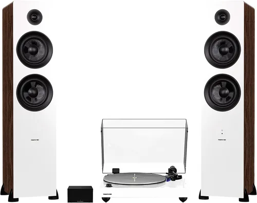 Miniatura 11 de Fluance RT85 Reference High Fidelity Vinyl Turntable (White), PA10 Phono Preamp and Ai81 Powered Floorstanding Speakers (Bamboo), Ortofon 2M Blue
