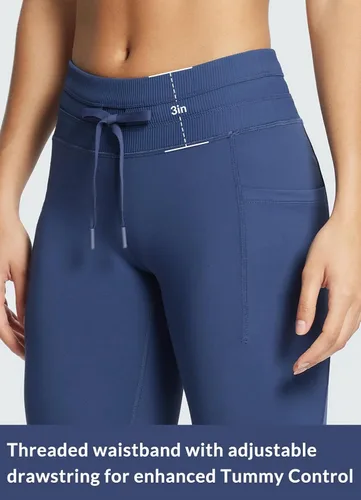 Miniatura 3 de BALEAF Leggings de cintura alta con forro polar para mujer, resistentes al agua, térmicos, cálidos, para invierno, esquí, senderismo, pantalones