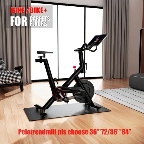 Miniatura 3 de Cycleclub Alfombrilla de bicicleta compatible con bicicleta Peloton, elíptica, alfombra de cinta de correr, 0.236 in de grosor, almohadilla