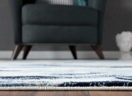 Miniatura 7 de Abani Rugs - Alfombra abstracta azul y beige de 7 pies 9 pulgadas x 10 pies 2 pulgadas, colección Porto Alfombra decorativa de estilo contemporáneo