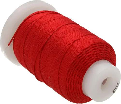 Miniatura 55 de The Beadsmith Cordón de seda pura – Castaño, tamaño E (0.325 mm/0.0128"), 200 yardas (600 pies), carrete de 1/2 onza