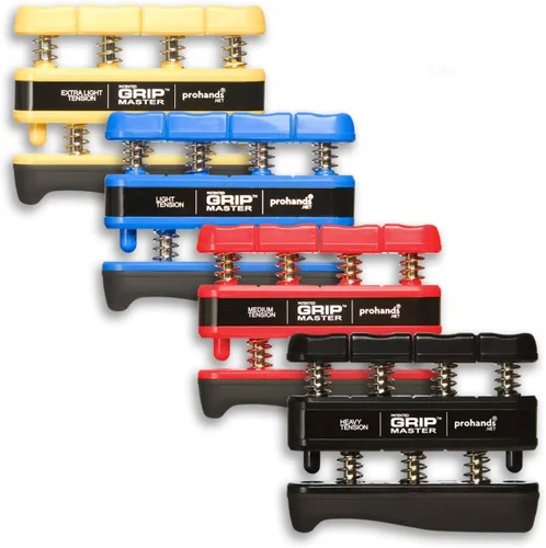Miniatura 22 de Prohands Gripmaster - Ejercitador de mano (fortalecedor de agarre de mano), con resorte, sistema de pistón de dedos, aislamiento y ejercicio de cada