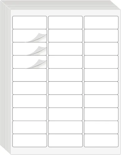 Etiquetas de dirección de 1 pulgada x 2-5/8 pulgadas, 3000 etiquetas de papel adhesivo para impresora láser/inyección de tinta etiquetas de correo
